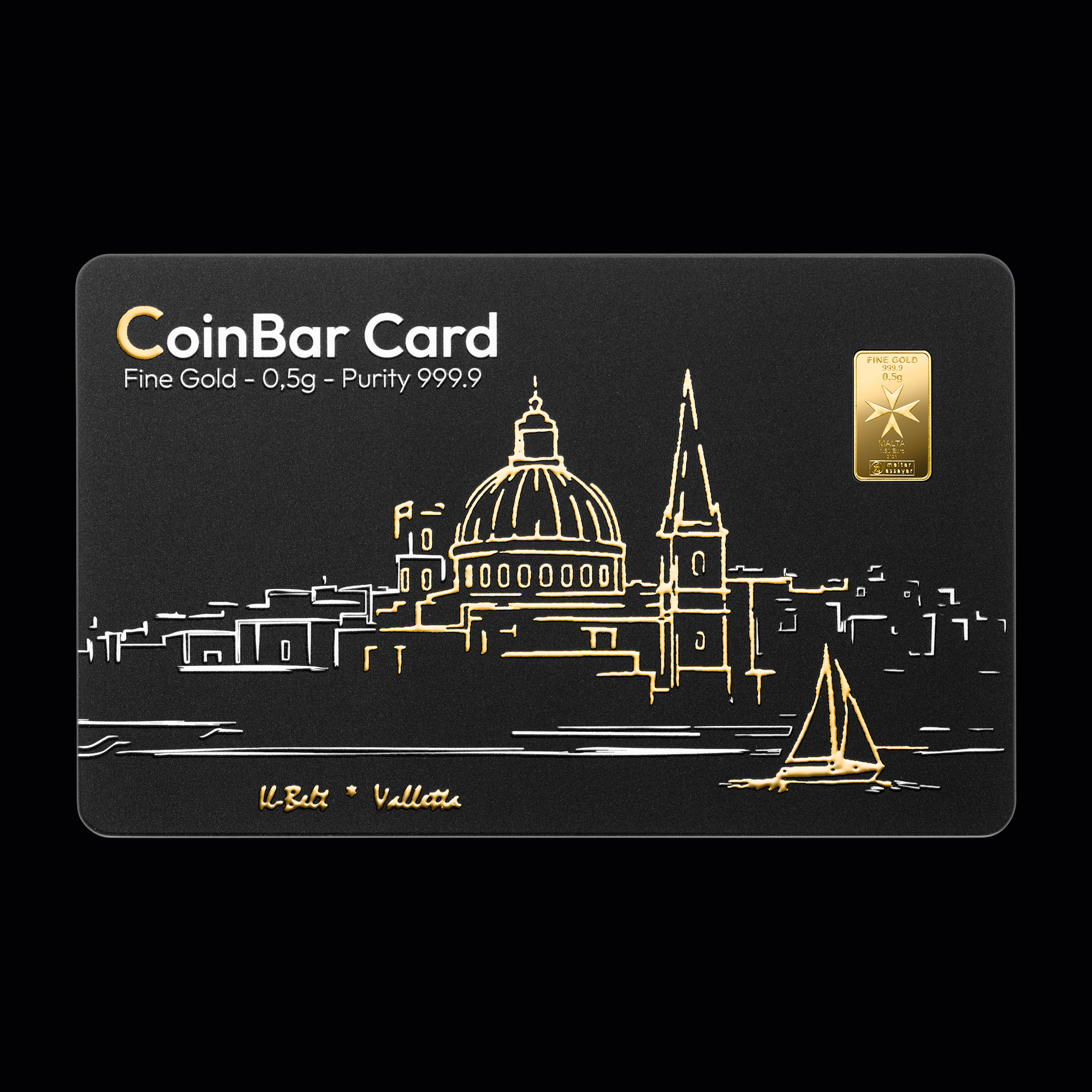 Coinbar-kortti 0,5 g kulta